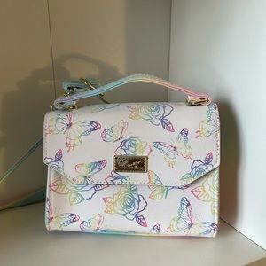 Betsey Johnson rainbow butterfly crossbody